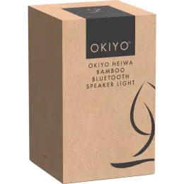 Okiyo Heiwa Bamboo Bluetooth Speaker & Night Light Gift Box